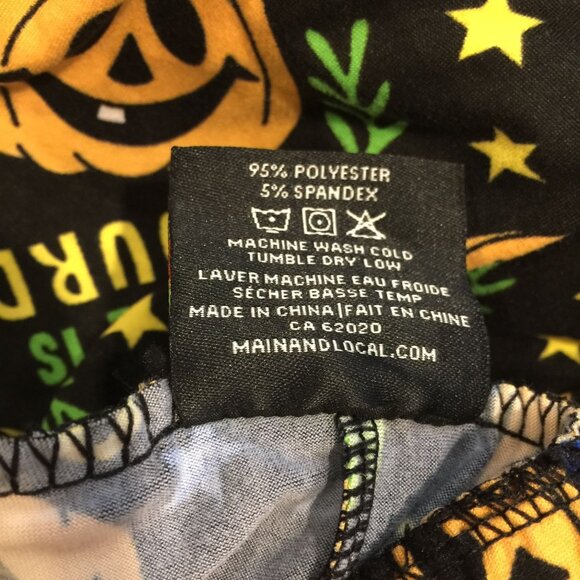 Main & Local Men's Large Lounge Pants Halloween LIFE IS GOURD Jack o Lanterns - Picture 4 of 4